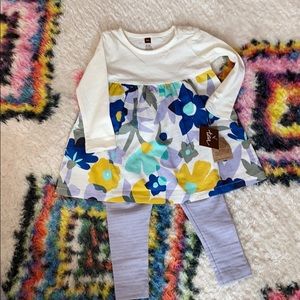 Tea collection dress and leggings 9-12 months